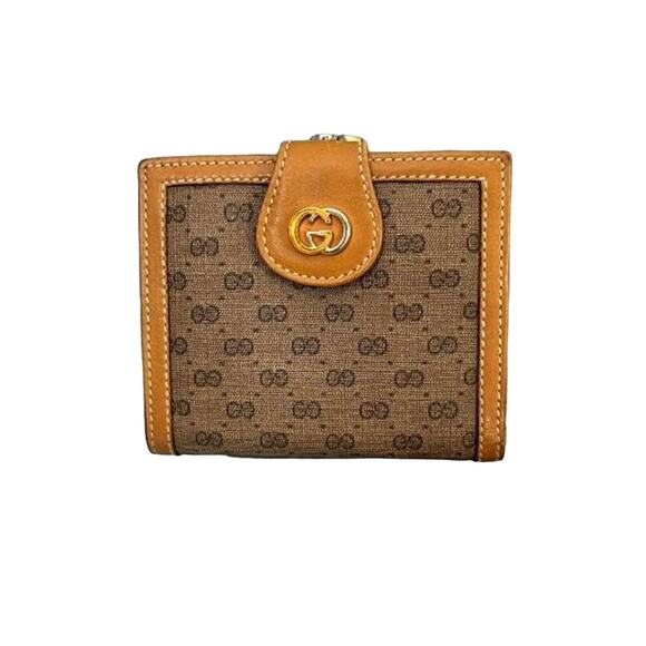 Gucci Micro GG Vintage BiFold Kiss Lock Wallet (GGXX001) - Picture 1 of 12